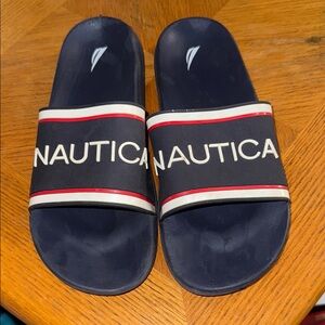 Nautica Navy Slide Sandals